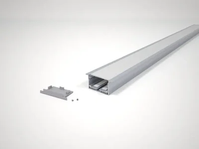 Встраиваемый профильный линейный светильник 63х32 с выносным БП, RVE300201