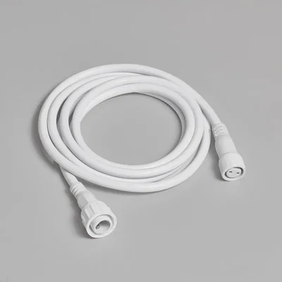 Удлинитель универсальный для гирлянд 2-pin INOXHUB, 2м, БЕЛЫЙ провод