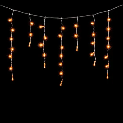 Гирлянда Бахрома с Колпачком 3,1 x 0,5 м Желтая 220В, 120 LED, Провод Прозрачный ПВХ, IP65