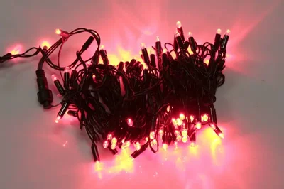 LED-PLS-100-10M-240V-R/BL-W/O, Красная/черный провод, соединяемая (без силового шнура) С КОЛПАЧКОМ