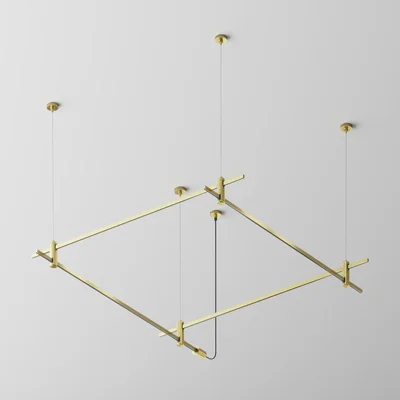 Основание на тросовых подвесах Hang для трековых светильников Flarity TFC-Flar-H08-BS, латунь