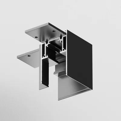 Угловой коннектор S35 накладной черный, TRA004CL-21B