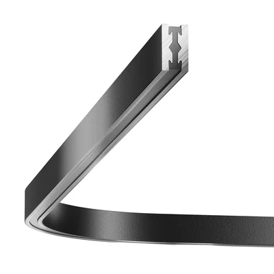 Радиусный коннектор для шинопровода Flarity черный, TRX154-RC80-B