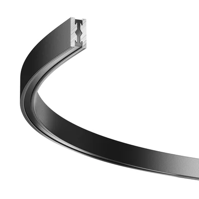 Шинопровод полукруг 650мм Flarity черный, TRX154-SR-D650-B