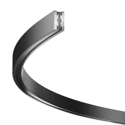 Шинопровод полукруг 800мм Flarity черный, TRX154-SR-D800-B