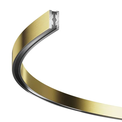 Шинопровод полукруг 800мм Flarity латунь, TRX154-SR-D800-BS