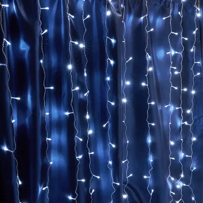 Гирлянда - занавес 230V 160 LED 1,5*1,5м, 5000K, IP44 , сетевой шнур 3м в комплекте, CL18