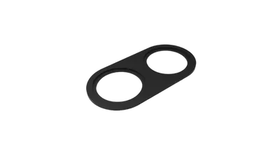 Рамка двойная для MINI COMBO, круглая, черная MINI-COMBO-R2-BL