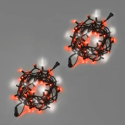 Светодиодная гирлянда INOXHUB Нить 10м, 100 LED, соединяемая, с мерцанием, 220В, IP65, чёрный резиновый провод 2.3мм, КРАСНЫЙ