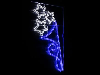 FLESI-LED-KN 003-240V-B/W (LED 3STAR PATTERN MOTIF) производство (РФ) 150х78см