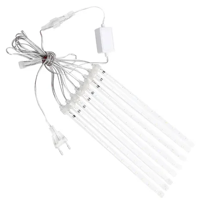 Светодиодная гирлянда Feron CL586 занавес Сосульки 4.5*0.5м + сетевой шнур 3м, 5000K динамичный, c питанием от сети 230V, прозрачный шнур