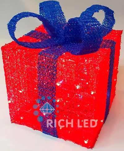 Светодиодная фигура Подарок 30х30см, RL-3D-GB30-TG/R