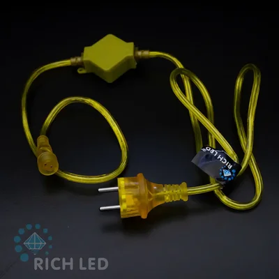 Блок питания универсальный для статичных и флэш изделий Rich LED. 2АF. Для соединения до 10 шт., провод желтый, 220 В. RL-220AC/DC-2AF-Gd