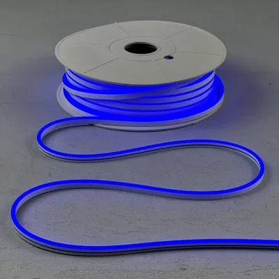 Односторонний Гибкий Неон 8х16мм Синий 12В, IP65