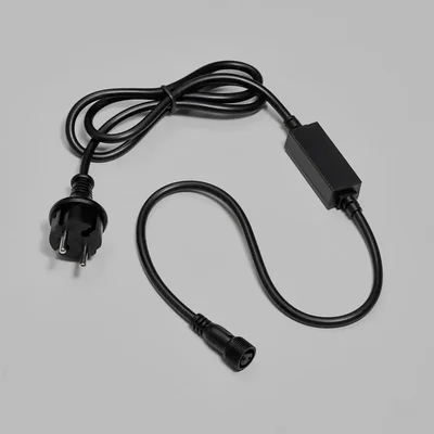 Блок питания 4А для гирлянд 2-pin INOXHUB, 220В, 1.5м, ЧЁРНЫЙ провод