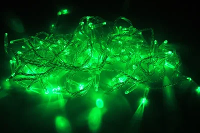 LED-PLS-200-20M-240V-G/C-W/O,зеленая/прозр провод, соед. (без силового шнура) С КОЛПАЧКОМ