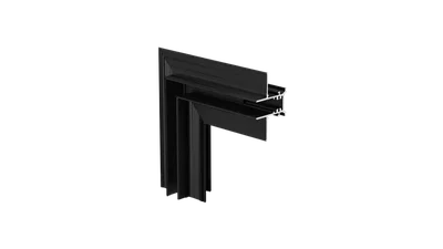 Угловой магнитный коннектор для встраиваемого трека, горизонтальный серии SY MINI, 48В, Черный, SY-mini-CN-RC-001376-48, 005968
