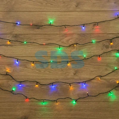Гирлянда «Твинкл-Лайт» 20 м, темно-зеленый ПВХ, 160 LED, цвет мультиколор