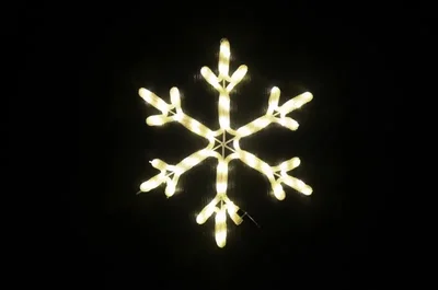 LED-XM(FR)-2D-CK005-B-24"-WW Мотив Снежинка белый теплый