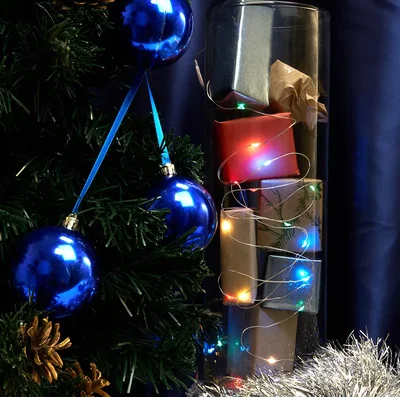 Светодиодная гирлянда Feron CL570 линейная Роса, мультиколор, 2м + 0.5м,