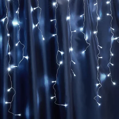 Гирлянда - бахрома 230V 200 LED 5000K, длина 4,5м, высота 0,8м, IP44, сетевой шнур 3м в комплекте, CL22