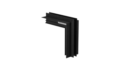 Угловой внешний магнитный коннектор для встраиваемого трека, настенно-потолочный серии SY MINI, 48В, Черный, SY-mini-CN-RC-001374-48, 006159