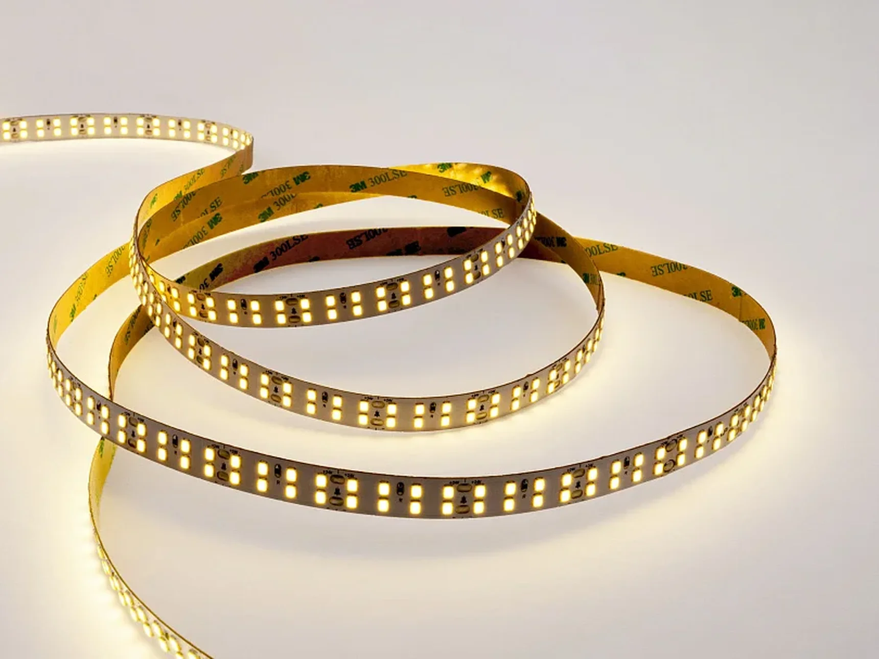 Светодиодная лента LEDS POWER двухрядная 2835 240/м (20Вт/м) 24В теплая, серия ПРО150