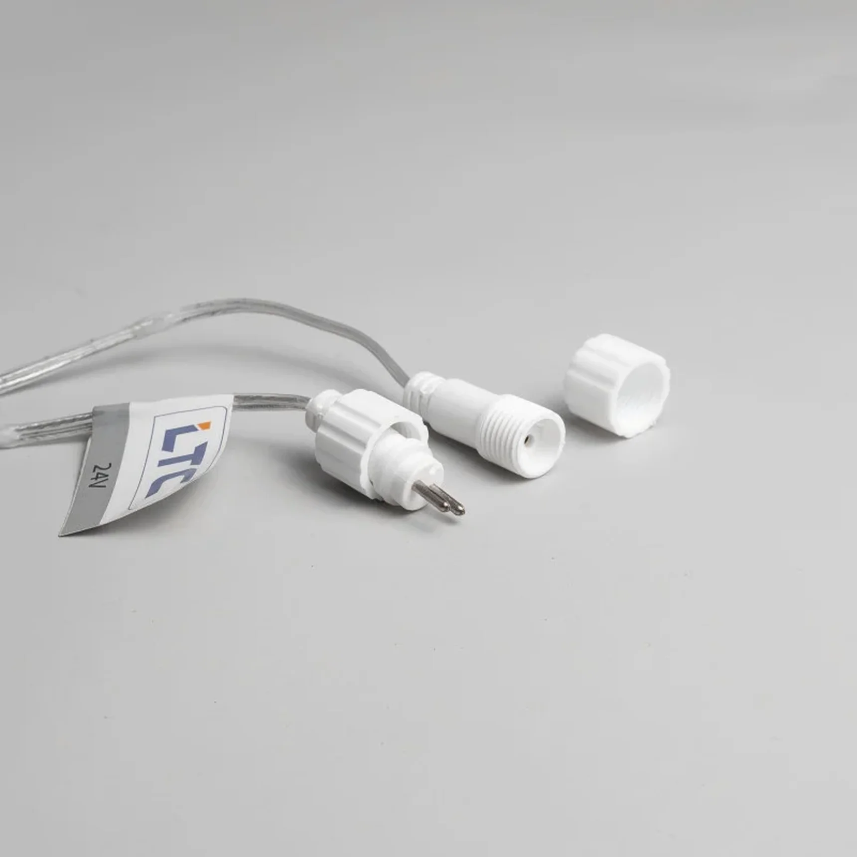 Гирлянда Роса Про 20м Тепло-Белая 24В, 200 LED, Провод Прозрачный ПВХ, IP65