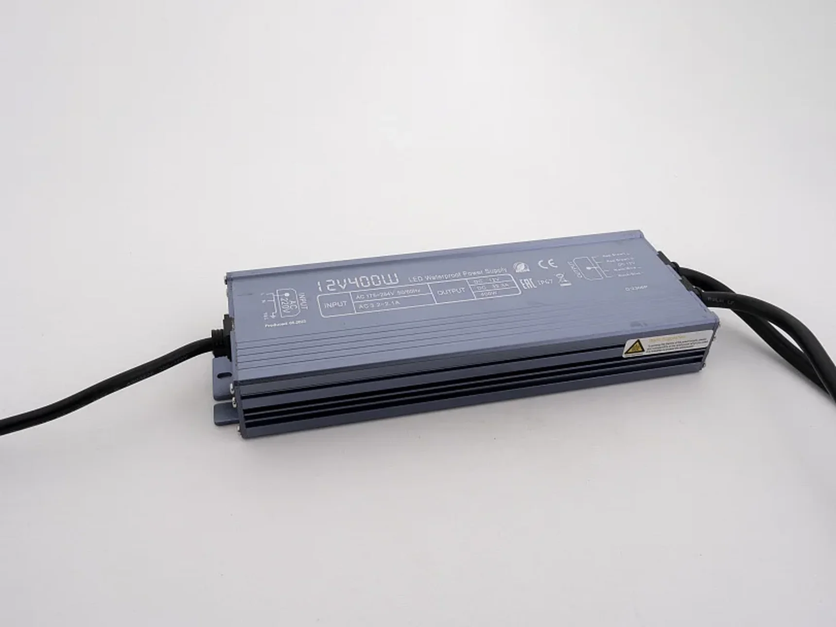 Блок питания 400Вт 12В IP67 алюминий SLIM