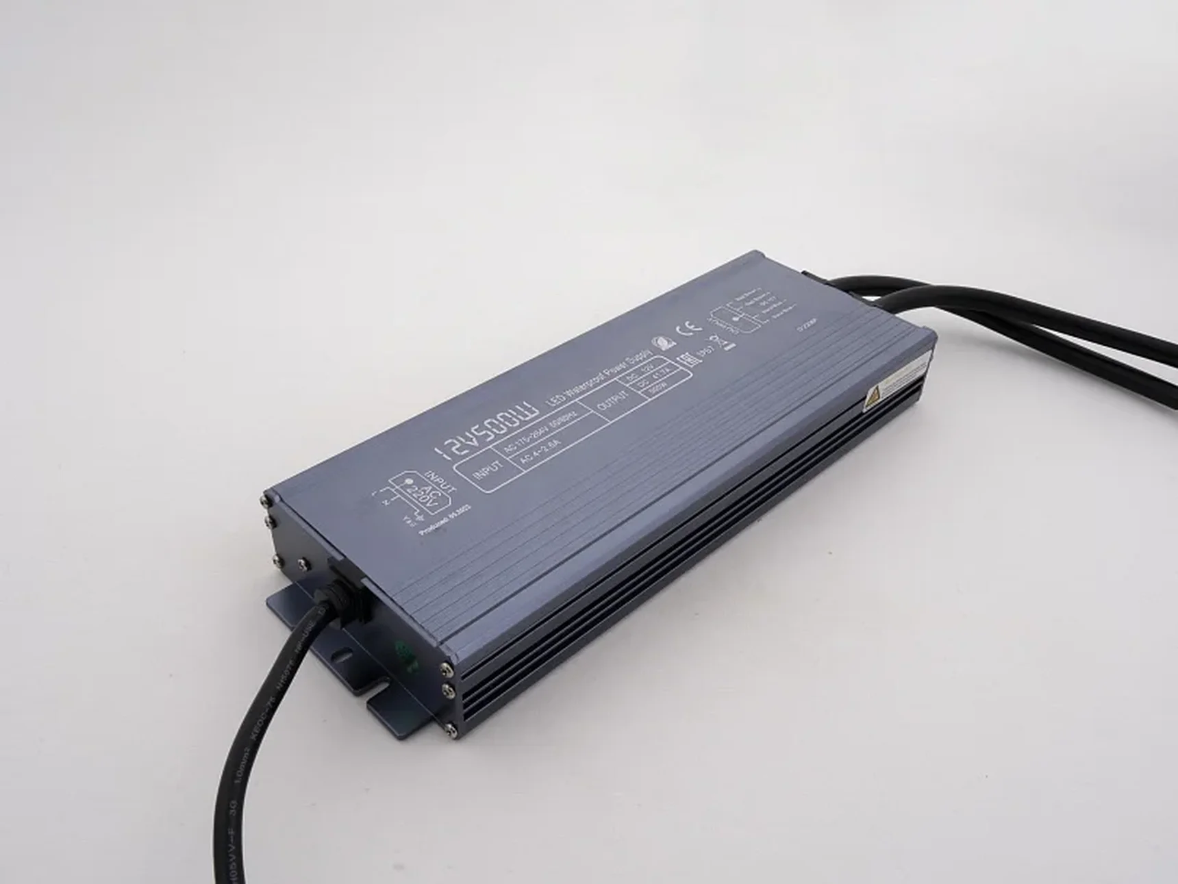 Блок питания 500Вт 12В IP67 алюминий SLIM