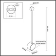 7008/5WLA HIGHTECH ODL25 273 черный/металл/акрил Настенный светильник LED 3000/4000K тумблер на корп. 5W 220V CRI > 90 SATELLITE