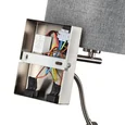 8251/2W MODERNI LN26 530 никель/серый, металл/текстиль бра Е14 40W + LED 3W 4000K 220V NIKKI