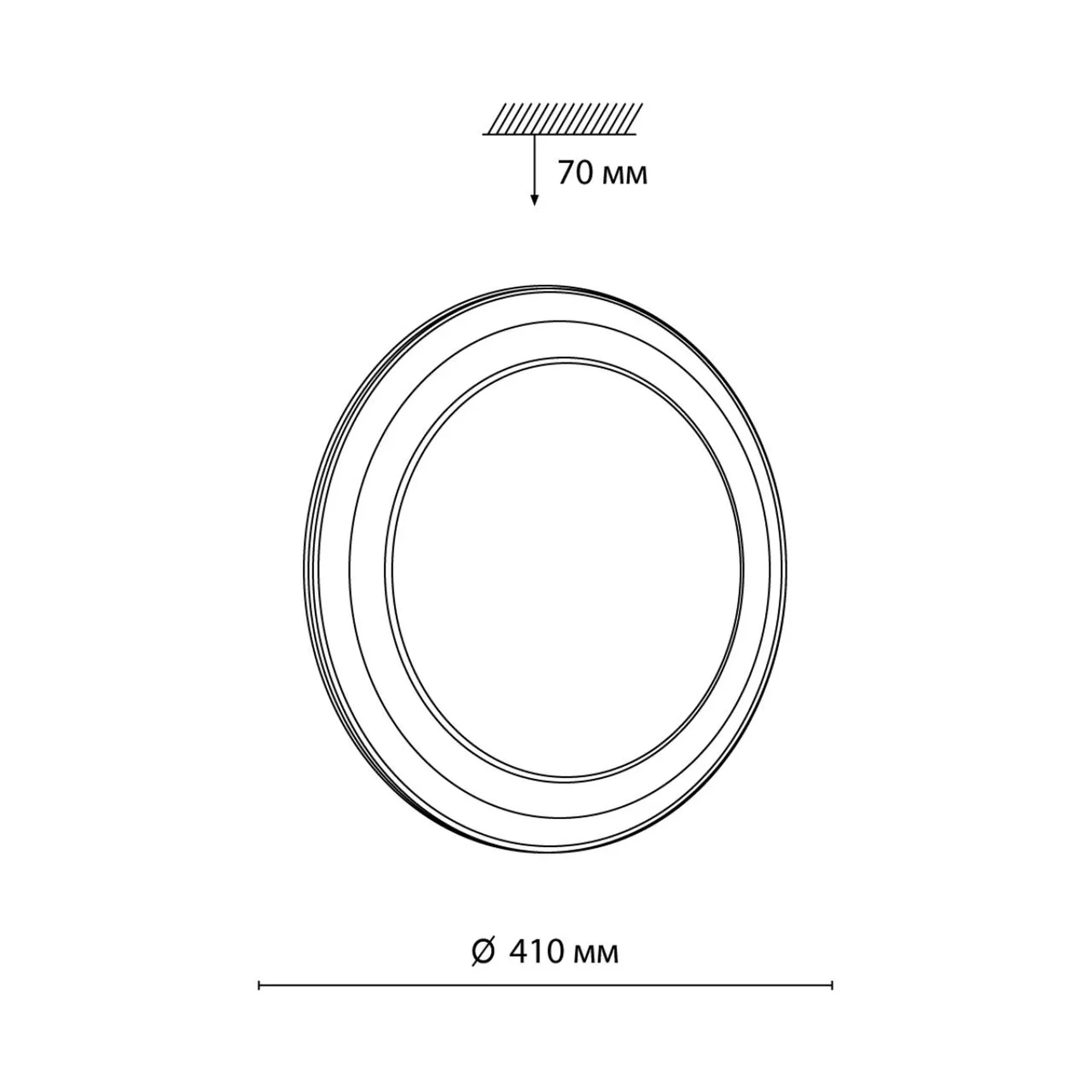 7617/DLN PALE SN 151 Светильник пластик/белый LED 48Вт 3000/4000/6000K D410 IP43 CCT SETTA