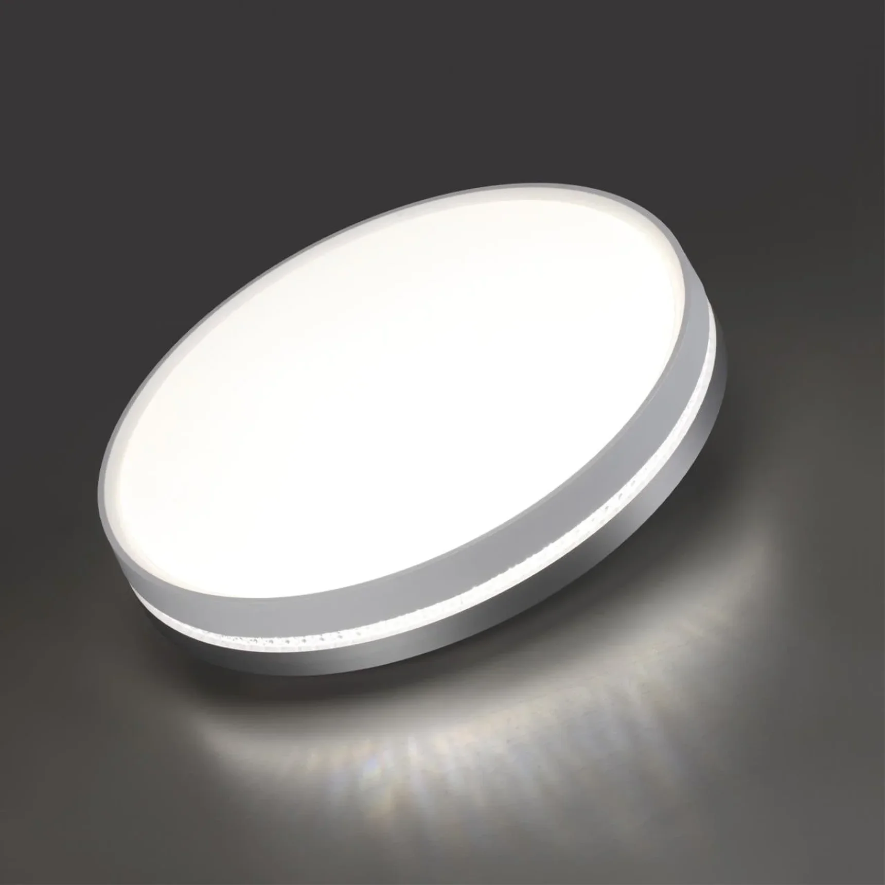7670/DLN COLOR SN 152 Светильник пластик/белый/серый LED 48Вт 3000/4000/6000К D415 IP43 CCT NOHAVA GREY