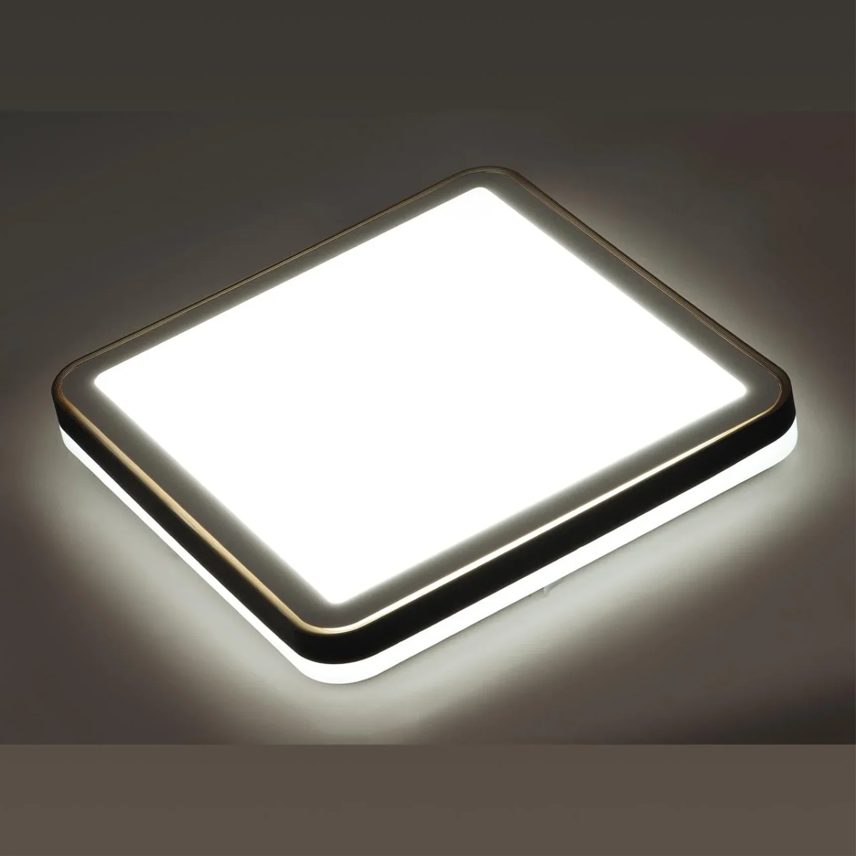 7621/DLN PALE SN 162 Светильник пластик/черн./медный LED 48Вт 3000-6000K 440х440 IP43 пульт ДУ EFFA