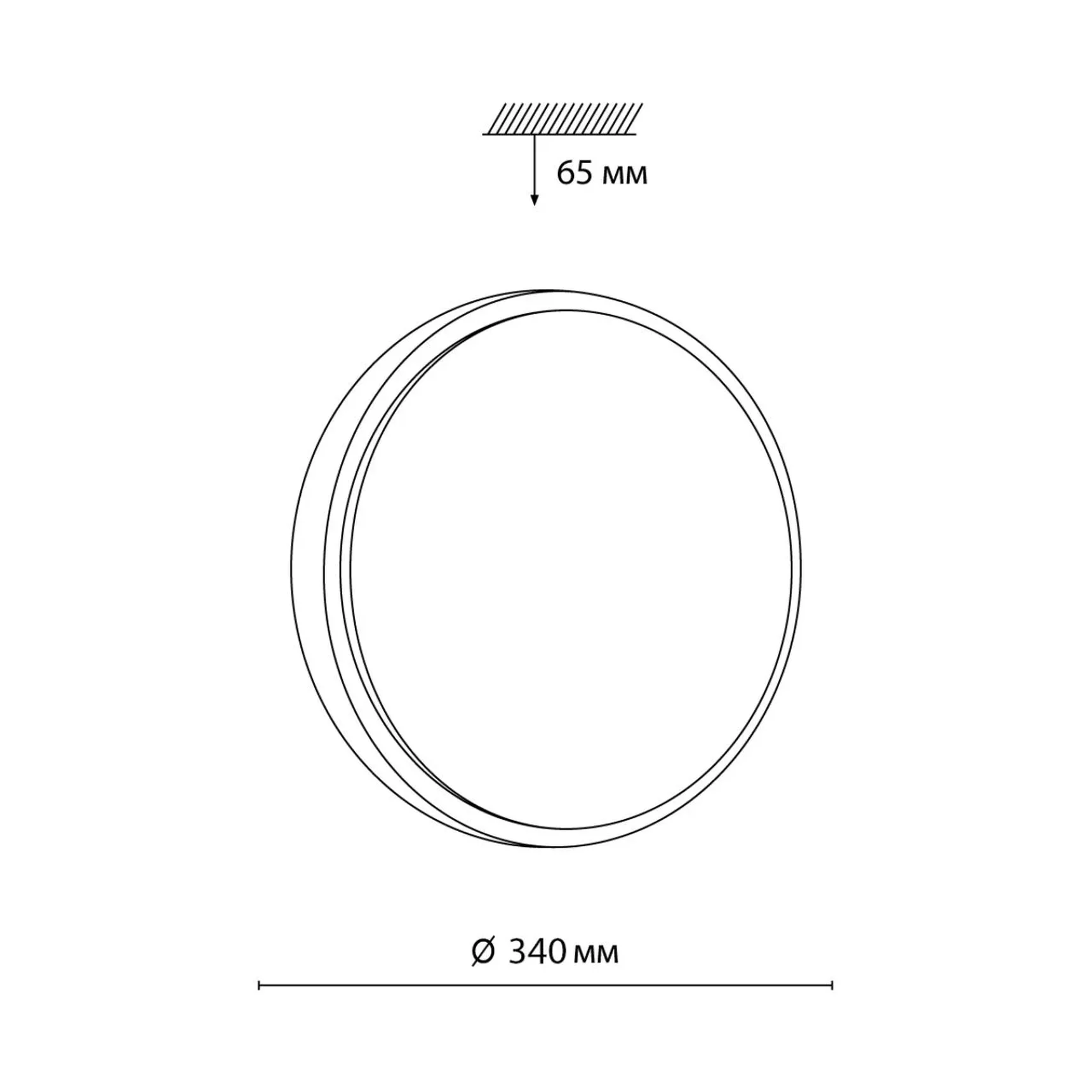 7607/CLN PALE SN 170 Светильник пластик/белый/бежеый под дерево LED 36Вт 4000К D340 IP43 LOSTA