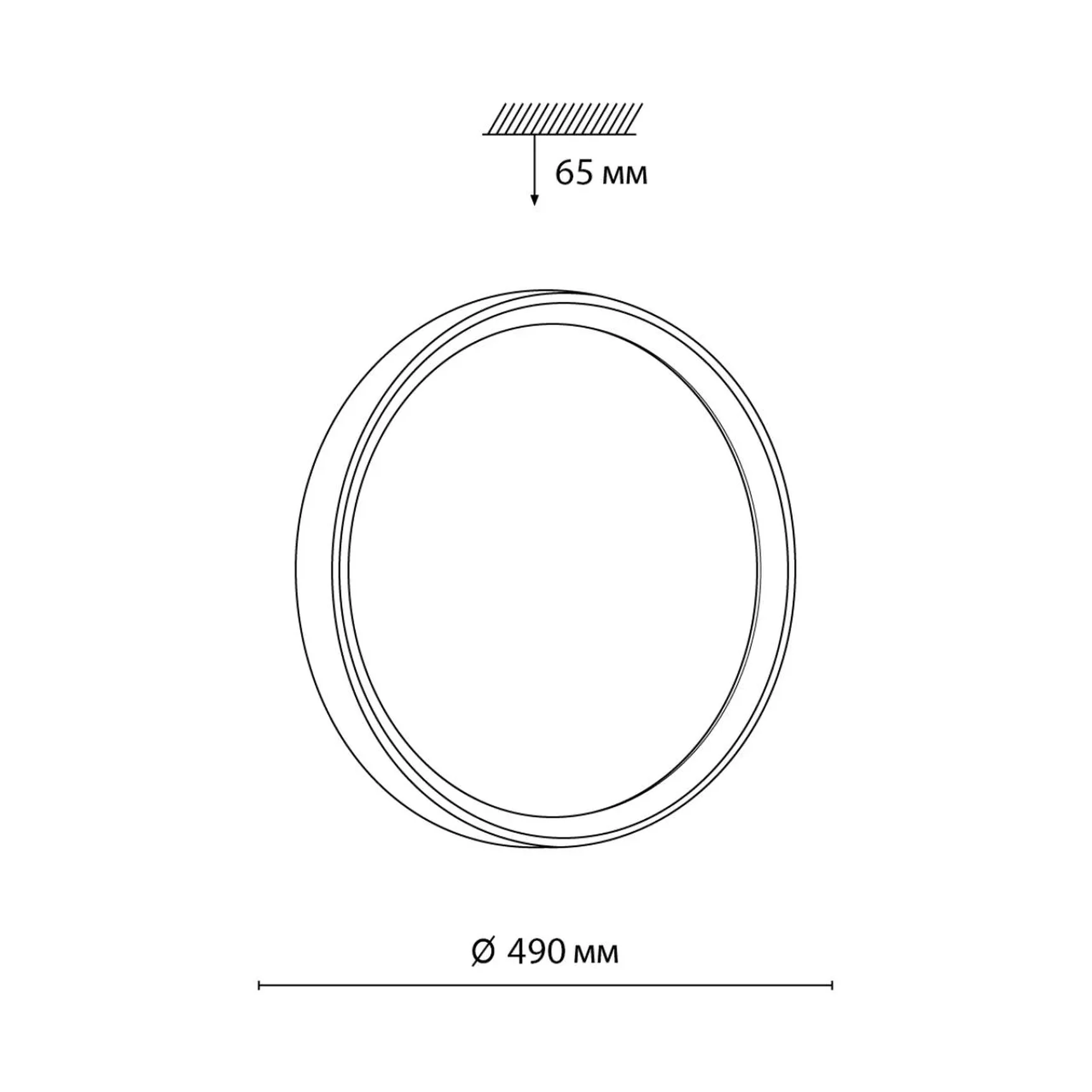 7627/ELN PALE SN 175 Светильник пластик/венге под дерево LED 76Вт 3000/4000/6000K D490 IP43 CCT WOODI