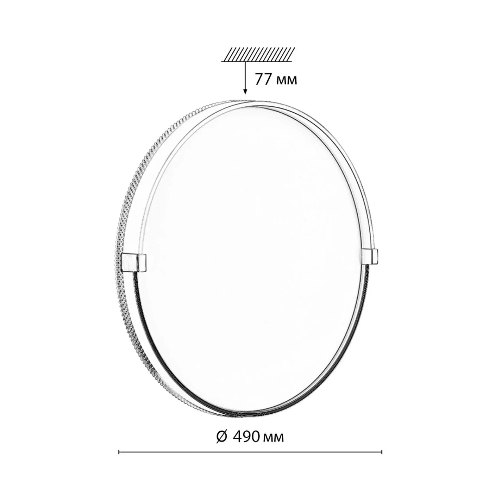 7646/ELN PALE SN 189 Светильник пластик/золотой LED 76Вт 3000/4000/6000К D490 IP43 CCT OLIDI WHITE