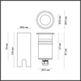 6660/1GL3 NATURE ODL26 689 черный/металл Встраиваемый грунтовый светильник IP67 LED 3W 3000K 12V/24V INGRO (нужен драйвер 357781/357782)