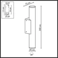 7105/6WL NATURE ODL25 683 настенный светильник металл IP54 LED 2*3W 3000K 85-265V TUBUS