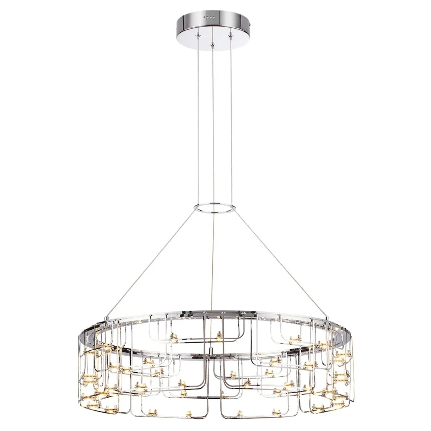 7059/44L HIGHTECH ODL26 287 Подвесной светильник нерж/сталь хром IP20 LED 44W 3960Лм 3000K 220V ZAHA