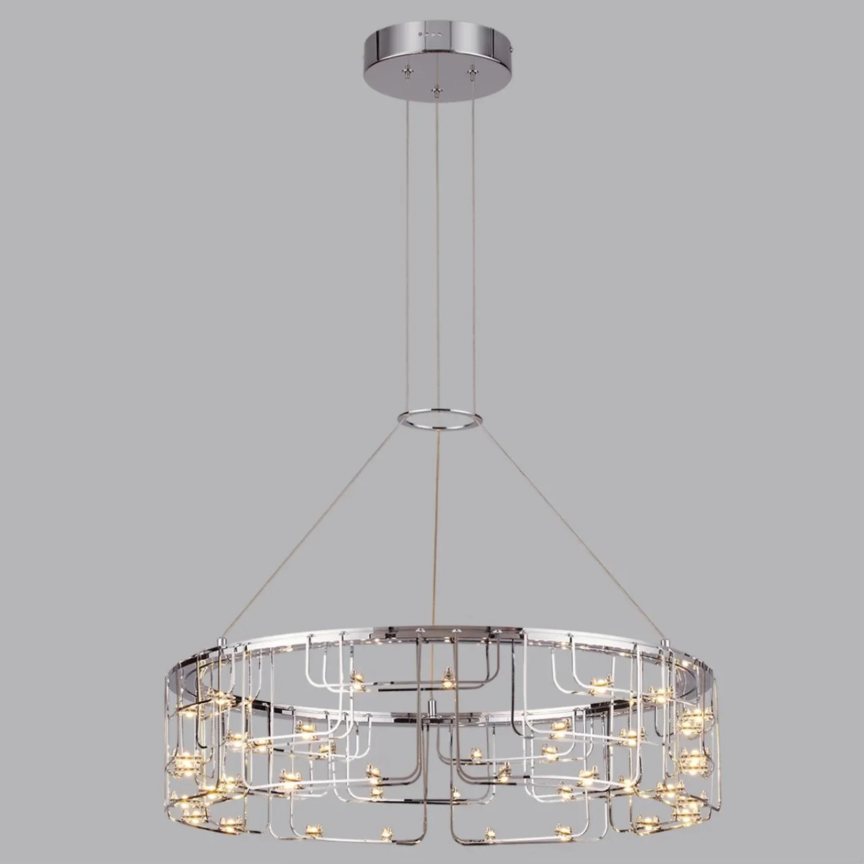 7059/44L HIGHTECH ODL26 287 Подвесной светильник нерж/сталь хром IP20 LED 44W 3960Лм 3000K 220V ZAHA