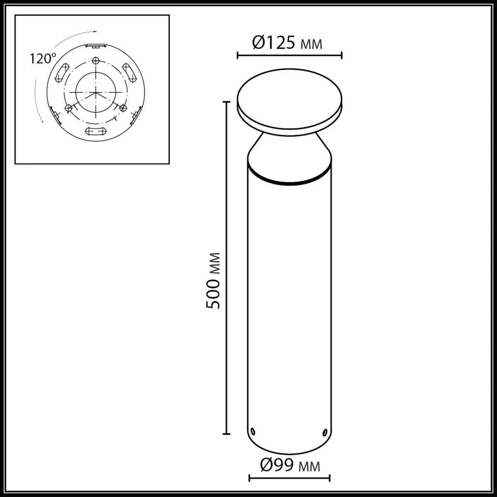 7119/12GL NATURE ODL25 659 Ландшафтный светильник черный/металл IP65 LED 12W 670Лм 3000K 120° 220-240V COIL