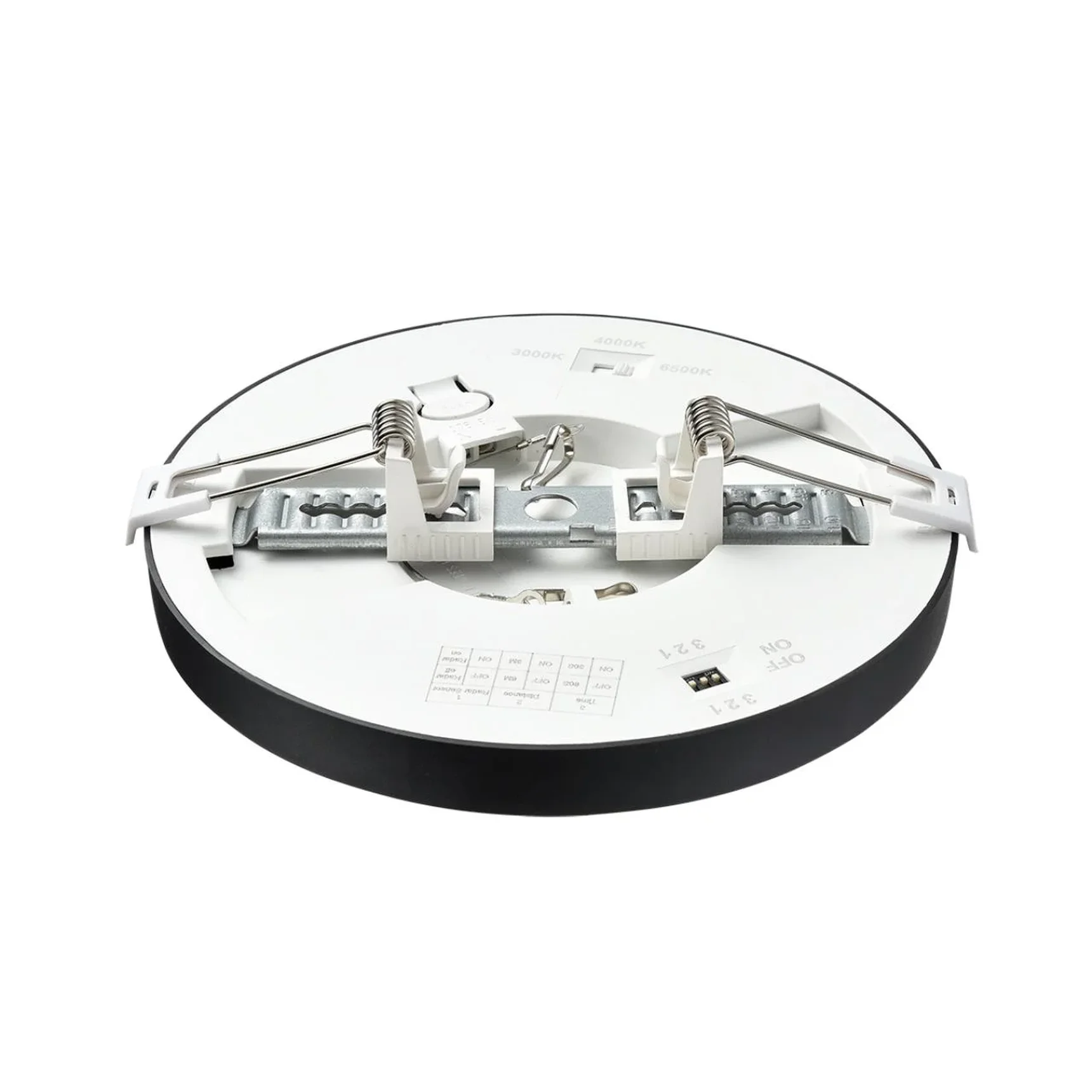 7788/12L MITRA LED SN 537 Светильник пластик/белый/черный LED 12Вт 3000/4000/6500К D170 IP44 CCT/датчик движения NEBULA BLACK