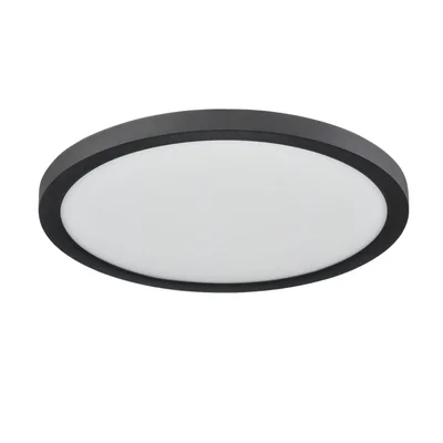 7788/24L MITRA LED SN 537 Светильник пластик/белый/черный LED 24Вт 3000/4000/6500К D300 IP44 CCT/датчик движения NEBULA BLACK