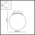 7124/1C NATURE ODL25 671 Потолочный светильник белый/стекло/металл IP54 1*G9 LED*5W 220-240V VIVA