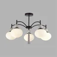 8273/5C NEOCLASSI LN26 041 черный, серый/белый металл, керамика/стекло Люстра потолочная Е14 5*40W 220V GLORIYA