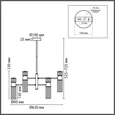 8276/6 MODERNI LN26 162 латунь/прозрачный, металл/стекло Люстра Е14 6*40W 220V DENVER