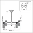 8276/8 MODERNI LN26 162 латунь/прозрачный, металл/стекло Люстра Е14 8*40W 220V DENVER