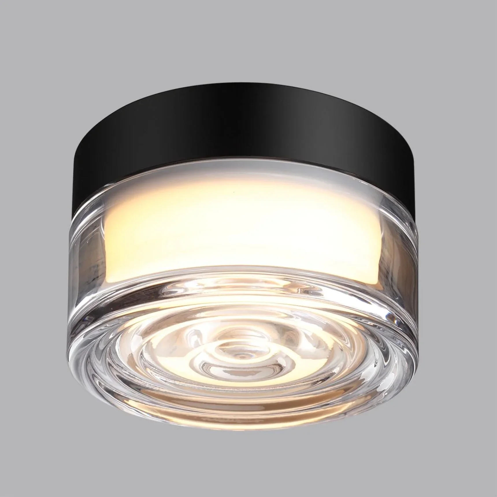 7156/6CL HIGHTECH ODL26 493 Настенно-потолочный светильник черный/прозрачный/стекло/поликарбонат IP65 LED 6W 410Лм 2200/2700/3000K 120° 220-240V RONDA